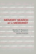 Cover: Memory Search By A Memorist - Psychology Press Ltd