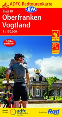 Abbildung von: ADFC-Radtourenkarte 18 Oberfranken /Vogtland 1:150.000, reiß- und wetterfest, E-Bike geeignet, GPS-Tracks Download - BVA BikeMedia