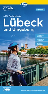 Abbildung von: ADFC-Regionalkarte Lübeck und Umgebung, 1:75.000, mit Tagestourenvorschlägen, reiß- und wetterfest, E-Bike-geeignet, GPS-Tracks-Download - BVA BikeMedia