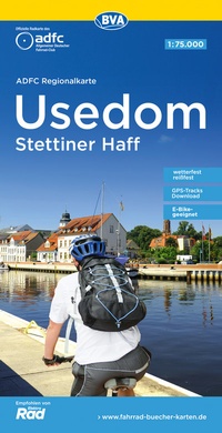 Abbildung von: ADFC-Regionalkarte Usedom Stettiner Haff, 1:75.000, mit Tagestourenvorschlägen, reiß- und wetterfest, E-Bike-geeignet, GPS-Tracks Download - BVA BikeMedia