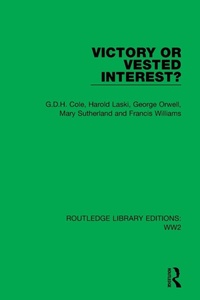 Enlarge image Cover: Victory or Vested Interest? - Routledge