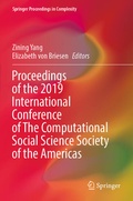 Cover: Proceedings of the 2019 International Conference of The Computational Social Science Society of the Americas - Springer