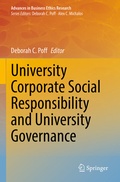 Cover: University Corporate Social Responsibility and University Governance - Springer