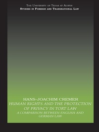 Enlarge image Cover: Human Rights and the Protection of Privacy in Tort Law - Routledge Cavendish