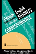 Cover: German/English Business Correspondence - Routledge
