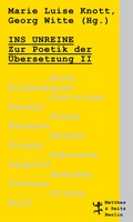 Cover: Ins Unreine - Matthes & Seitz Berlin