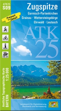 Abbildung von: ATK25-S09 Zugspitze (Amtliche Topographische Karte 1:25000) - Landesamt für Digitalisierung, Breitband und Vermessung, Bayern