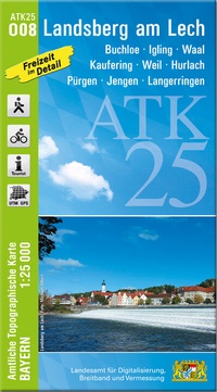 Abbildung von: ATK25-O08 Landsberg am Lech (Amtliche Topographische Karte 1:25000) - Landesamt für Digitalisierung, Breitband und Vermessung, Bayern