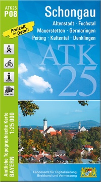 Abbildung von: ATK25-P08 Schongau (Amtliche Topographische Karte 1:25000) - Landesamt für Digitalisierung, Breitband und Vermessung, Bayern