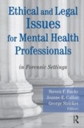Cover: Ethical and Legal Issues for Mental Health Professionals - Routledge
