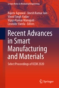 Cover: Recent Advances in Smart Manufacturing and Materials - Springer
