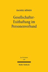 Abbildung von: Gesellschafter-Exithaftung im Personenverband - Mohr Siebeck