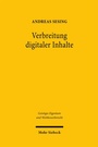 Cover: Verbreitung digitaler Inhalte - Mohr Siebeck