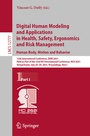 Cover: Digital Human Modeling and Applications in Health, Safety, Ergonomics and Risk Management. Human Body, Motion and Behavior - Springer