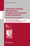 Cover: Digital Human Modeling and Applications in Health, Safety, Ergonomics and Risk Management. Human Body, Motion and Behavior - Springer