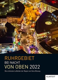 Abbildung von: Ruhrgebiet bei Nacht von oben 2022 - Klartext