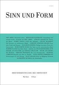 Enlarge image Cover: Sinn und Form 3/2021 - SINN und FORM