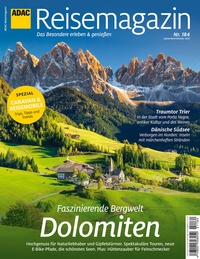 Abbildung von: ADAC Reisemagazin 08/21 mit Titelthema Dolomiten - Gräfe und Unzer