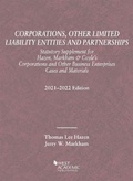Cover: Corporations, Other Limited Liability Entities and Partnerships, Statutory Supplement, 2021-2022 - West Academic Press