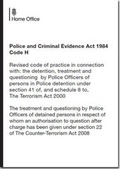 Bild: Police and Criminal Evidence Act 1984 - TSO