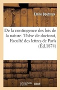 Cover: de la Contingence Des Lois de la Nature - Hachette Livre - Bnf