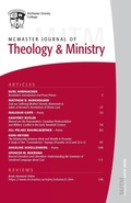 Cover: McMaster Journal of Theology and Ministry - Pickwick Publications