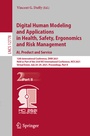 Cover: Digital Human Modeling and Applications in Health, Safety, Ergonomics and Risk Management. AI, Product and Service - Springer