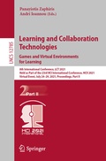 Cover: Learning and Collaboration Technologies: Games and Virtual Environments for Learning - Springer