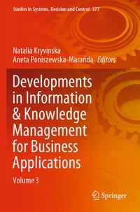 Enlarge image Cover: Developments in Information & Knowledge Management for Business Applications - Springer