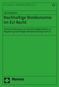 Cover: Nachhaltige Bio&ouml;konomie im EU-Recht - Nomos