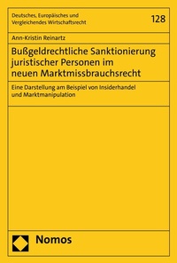 Abbildung von: Bußgeldrechtliche Sanktionierung juristischer Personen im neuen Marktmissbrauchsrecht - Nomos