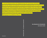 Enlarge image Cover: Das Absolute der Demokratie - transversal texts