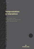 Cover: Textproduktion in Interaktion - Peter Lang Verlag