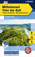 Cover: K&uuml;mmerly+Frey Outdoorkarte Deutschland 22 Mittelmosel, Trier bis Zell 1:35.000 - Hallwag K&uuml;mmerly+Frey