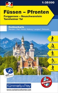 Abbildung von: Kümmerly+Frey Outdoorkarte Deutschland 2 Füssen, Pfronten 1:35.000 - Hallwag Kümmerly+Frey