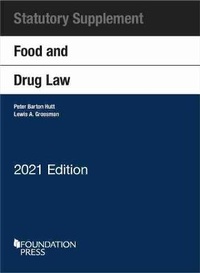 Abbildung von: Food and Drug Law, 2021 Statutory Supplement - Foundation Press