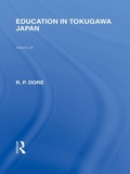 Cover: Education in Tokugawa Japan - Routledge