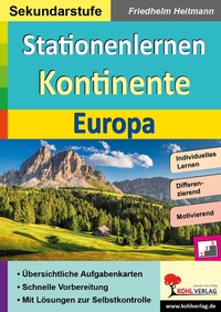 Abbildung von: Stationenlernen Kontinente / Europa - KOHL VERLAG Der Verlag mit dem Baum