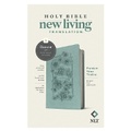 Cover: NLT Premium Value Thinline Bible, Filament-Enabled Edition (Leatherlike, Bouquet Teal) - Tyndale House Publishers