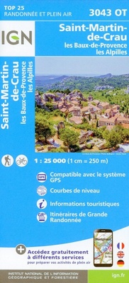 Abbildung von: St-Martin-de-Crau / Les Baux-de-Provence / Les Alpilles: 3043OT - Institut Geographique National
