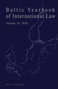 Cover: Baltic Yearbook of International Law, Volume 19 (2020) - Martinus Nijhoff