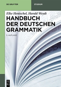 Abbildung von: Handbuch der Deutschen Grammatik - De Gruyter