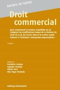 Cover: Droit commercial - Helbing & Lichtenhahn
