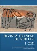 Cover: Rivista ticinese di diritto I-2021 - Helbing & Lichtenhahn