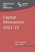 Cover: Capital Allowances 2021-22 - Claritax Books