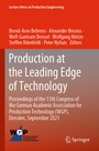 Cover: Production at the Leading Edge of Technology - Springer