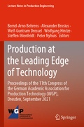 Cover: Production at the Leading Edge of Technology - Springer