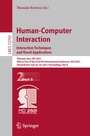 Cover: Human-Computer Interaction. Interaction Techniques and Novel Applications - Springer