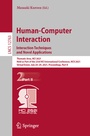 Cover: Human-Computer Interaction. Interaction Techniques and Novel Applications - Springer