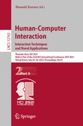 Cover: Human-Computer Interaction. Interaction Techniques and Novel Applications - Springer